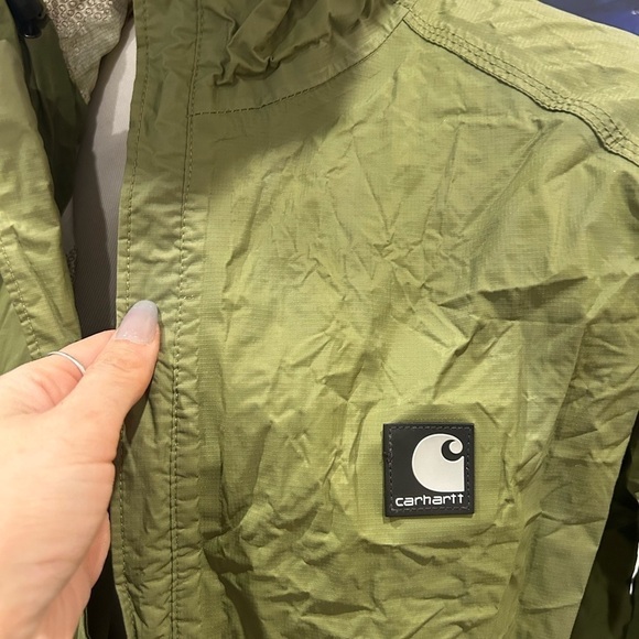 Carhartt green breathable zip up windbreaker jacket size L - Picture 3 of 6
